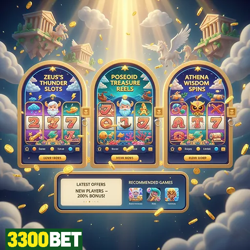 Tela de boas-vindas e lobby de jogos do aplicativo 3300bet